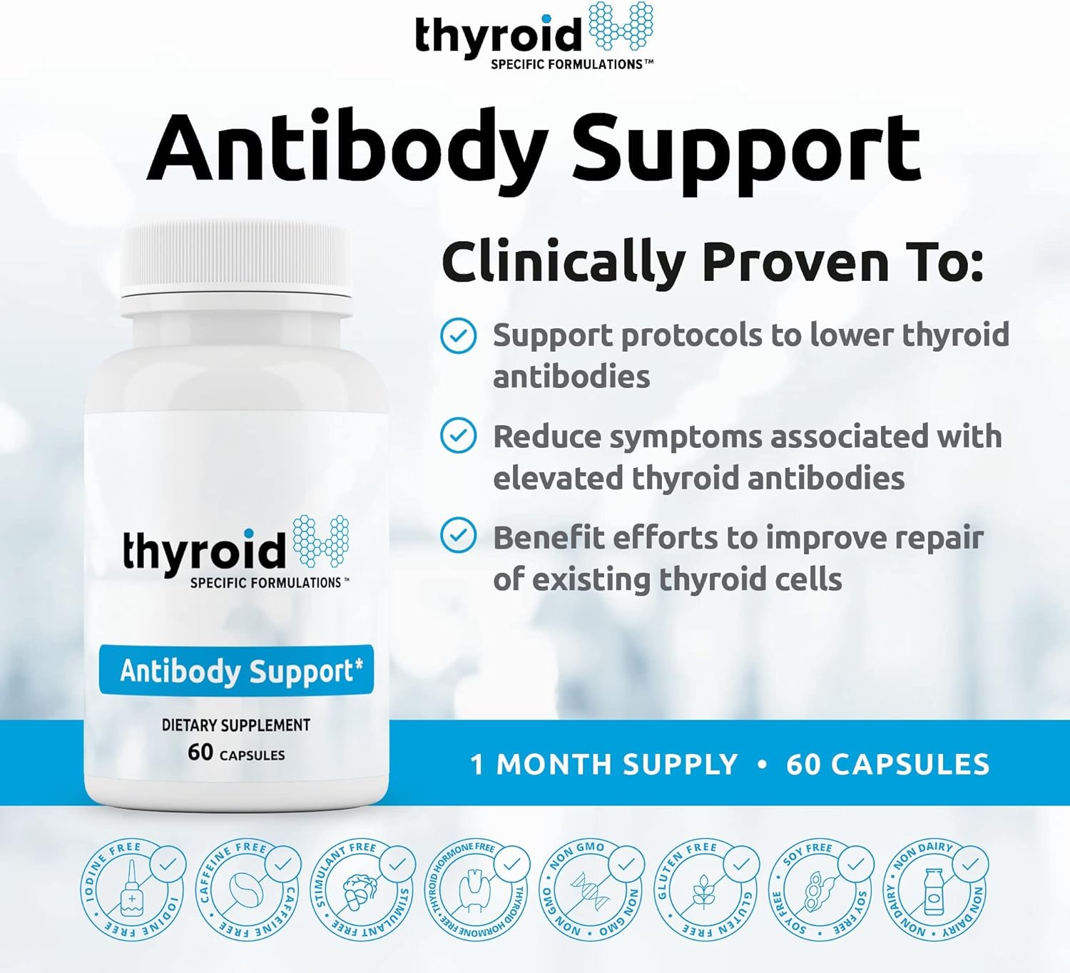 Nigella Black Cumin Seed & Selenium Thyroid Antibody Support Formula - Support for Lowering Thyroid Antibodies & Cells