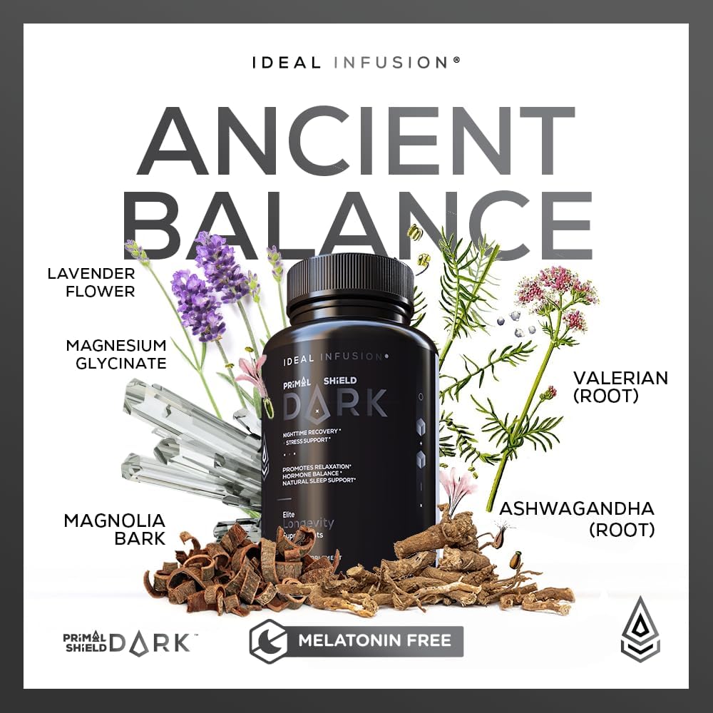 Nighttime Recovery & Deep Sleep Supplement with Magnesium Glycinate and KSM-66 for Relaxation and Stress Support - Vegan Formula for Muscle Cramp Relief