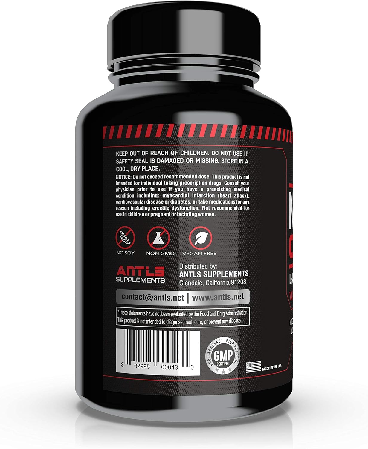 Nitric Oxide Booster Supplement with L-Arginine, L-Citrulline, AAKG, Beet Root - Pre Workout Muscle Growth Pills - 180 Capsules