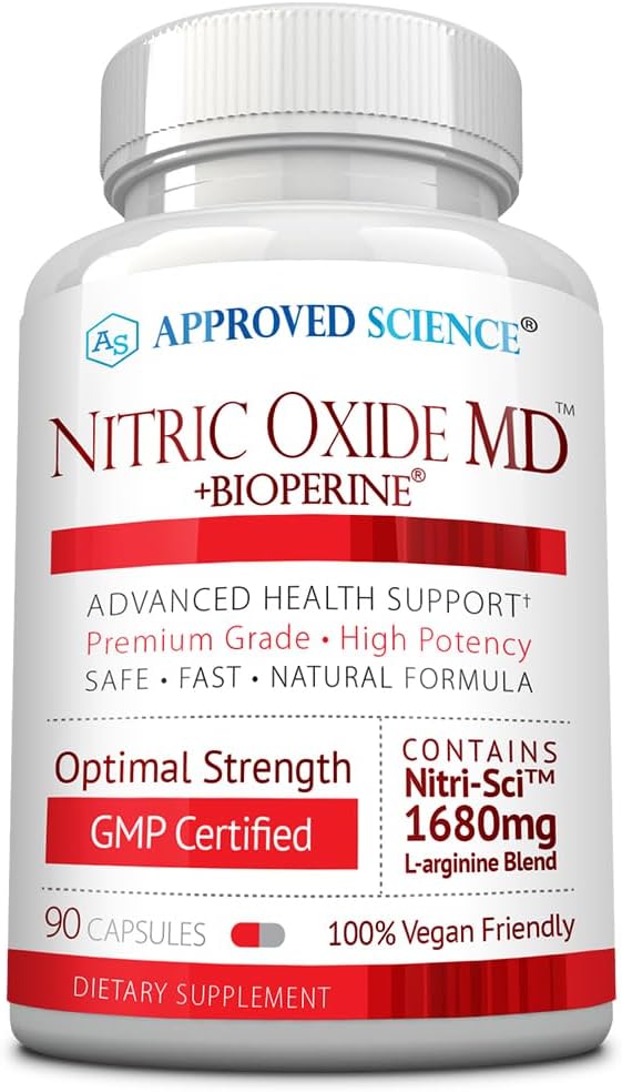 Nitric Oxide MD Supplement for Muscle Development, Lean Body Mass, Energy Boost - 90 Capsules