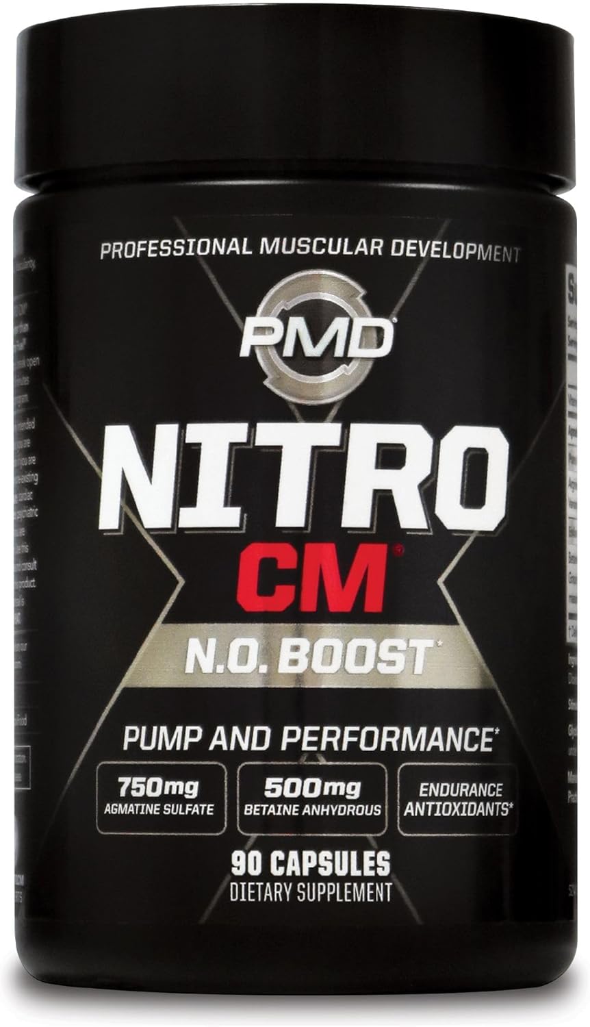 Nitric Oxide Pre-Workout Supplement for Muscle Growth and Endurance - 90 Capsules