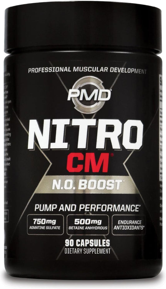 Nitric Oxide Pre-Workout Supplement for Muscle Growth and Endurance - 90 Capsules