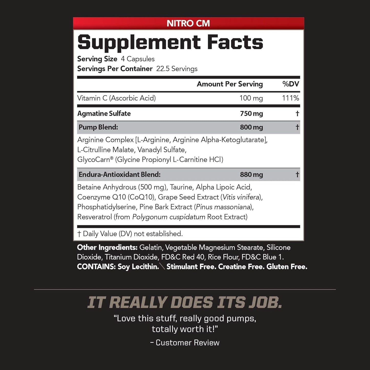 Nitric Oxide Pre-Workout Supplement for Muscle Growth and Endurance - 90 Capsules