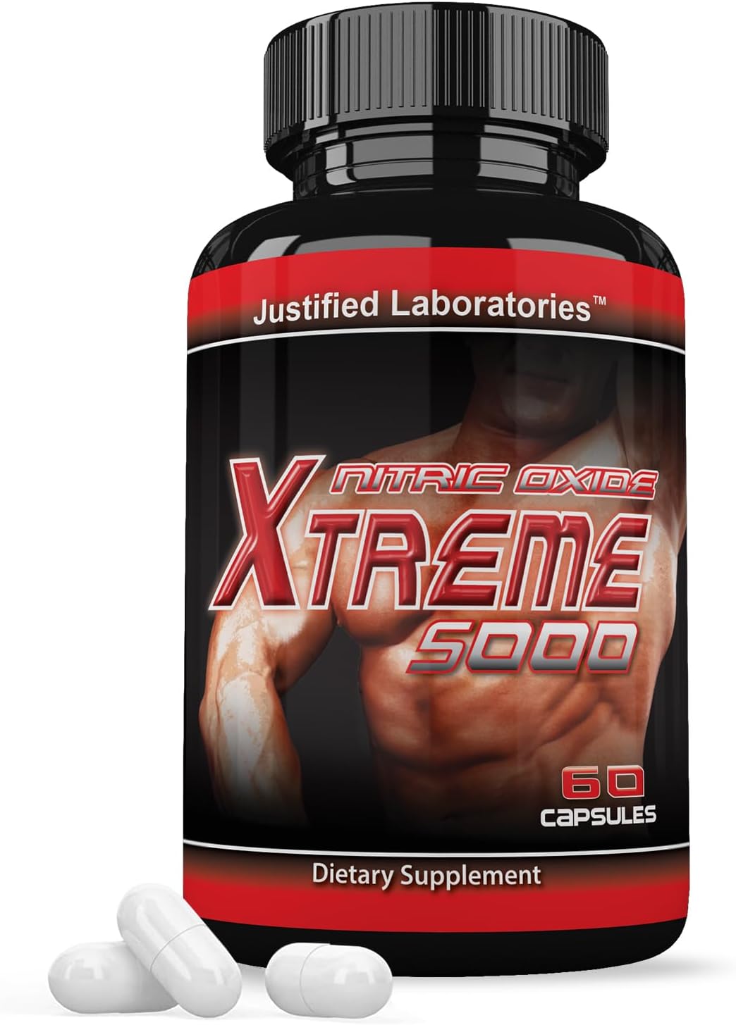 Nitric Oxide Xtreme 5000: Advanced Men's Health Formula - 60 Capsules by Justified Laboratories