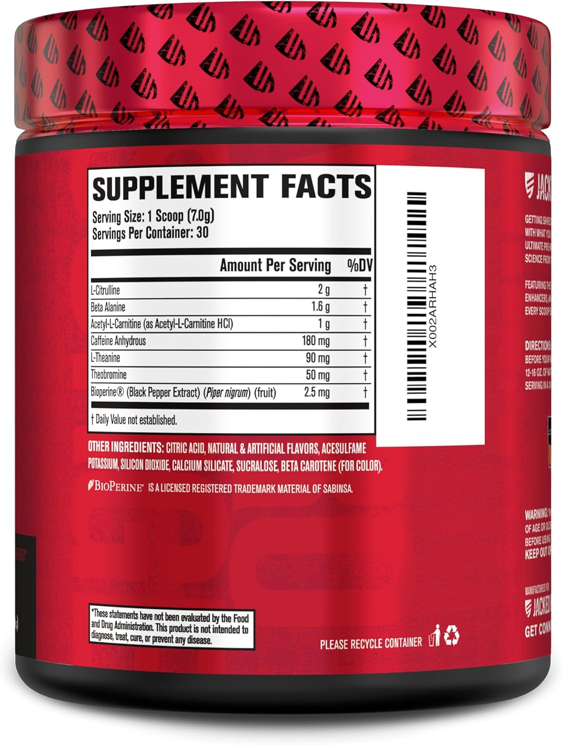 NITROSURGE Shred Pre Workout Supplement by Jacked Factory - Energy Booster, Strength Gains, Focus, Pumps - Nitric Oxide & PreWorkout Powder - 30 Servings, Orange Pineapple Flavor