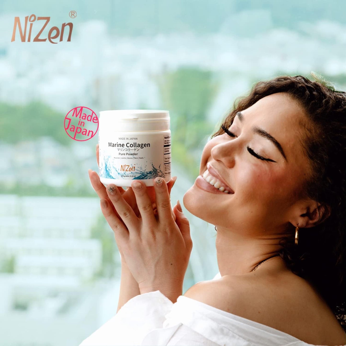 Nizen Marine Collagen Peptides Powder Supplement, Japanese-Made Hydrolyzed Amino Acids, Unflavored 5.29oz