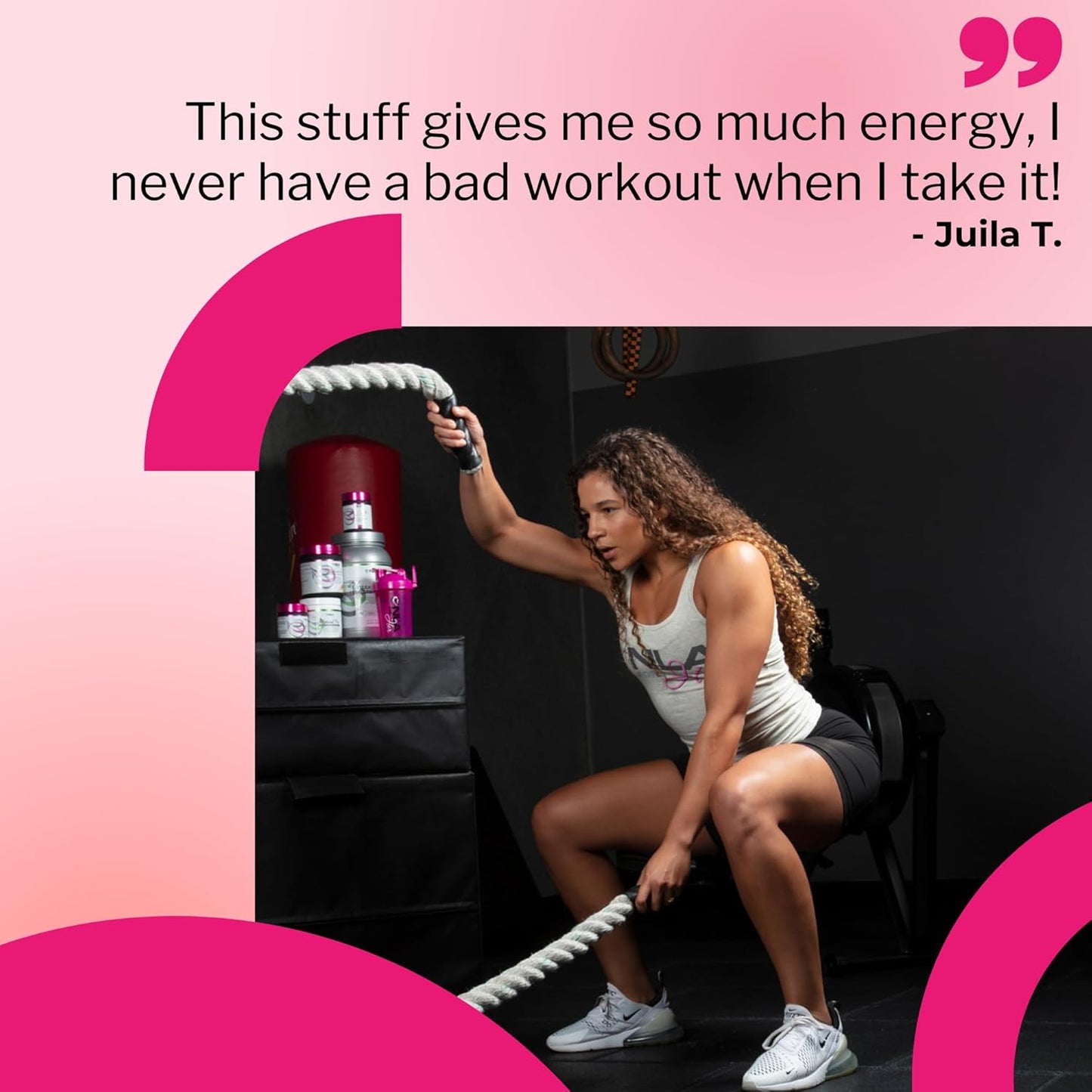 NLA for Her Uplift MAX Pre-Workout Energy (Sour Peach Rings) - 30 Servings - Clean Energy Boost for Women, Supports Athletic Performance, Fast Twitch Muscle Activation - Caffeine, Vegan, GF, Low Calorie