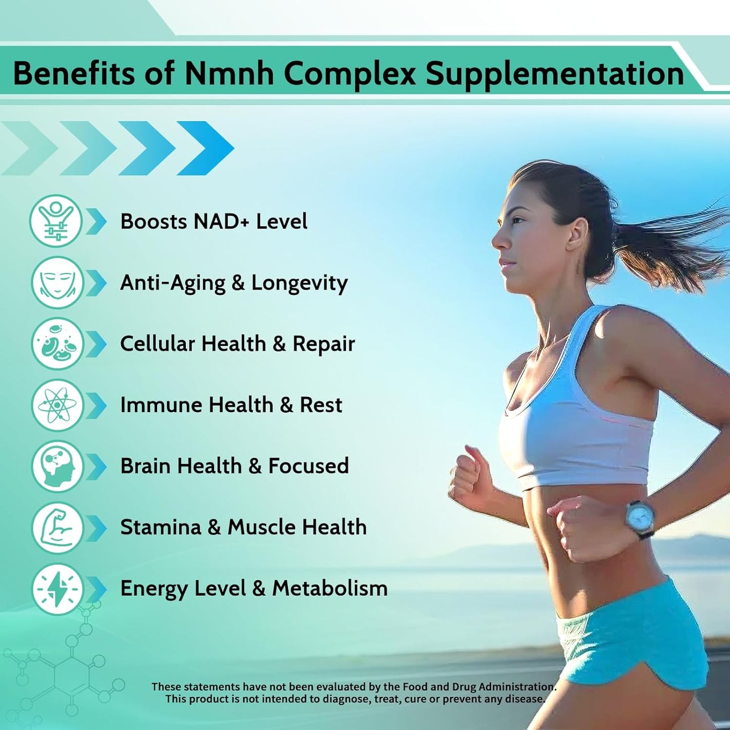 NMNH Liposomal Supplement for Women: Supports NAD+ and Anti-Aging - 120 Capsules