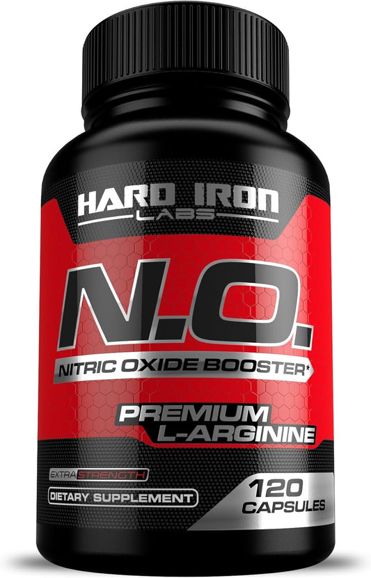 N.O. Nitric Oxide Booster Capsules with L-Arginine, L-Citrulline, Beta Alanine, AAKG - Non-GMO, Gluten-Free, Vegan - Pre-Workout Supplement for Muscle Growth, Stamina, Energy, Pumps, Vascularity