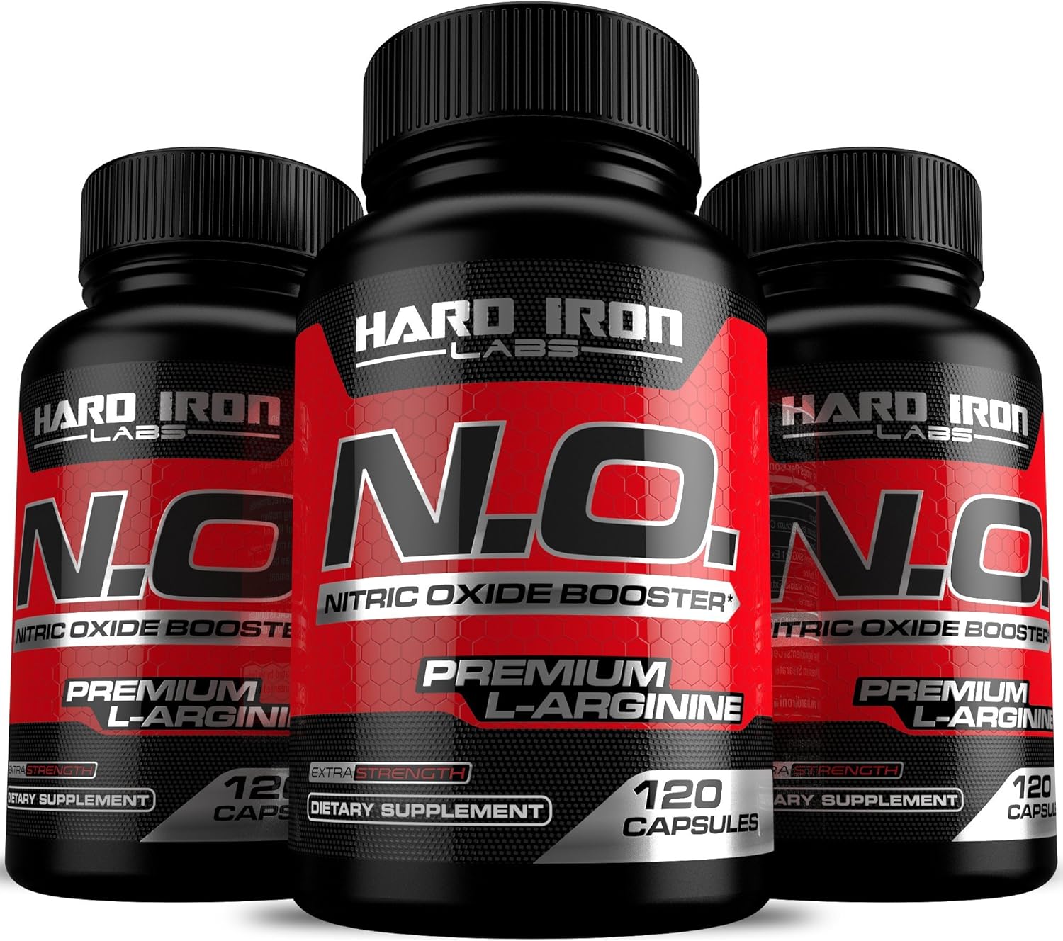 N.O. Nitric Oxide Booster Capsules with L-Arginine, L-Citrulline, Beta Alanine, AAKG - Non-GMO, Gluten-Free, Vegan - Pre-Workout Supplement for Muscle Growth, Stamina, Energy, Pumps, Vascularity