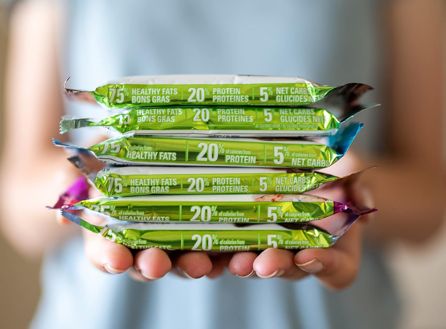 No Sugar Keto Bar Snack - Chocolate Mint Flavor, Low Carb & Keto Friendly (12 Bars, 1.41oz Each)