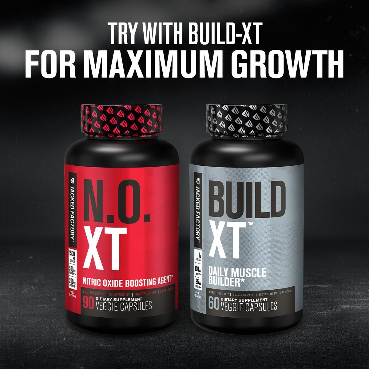 N.O. XT Nitric Oxide Supplements for Men - Muscle Pump & Vascularity Booster - Pre Workout Muscle Builder - 90 Capsules