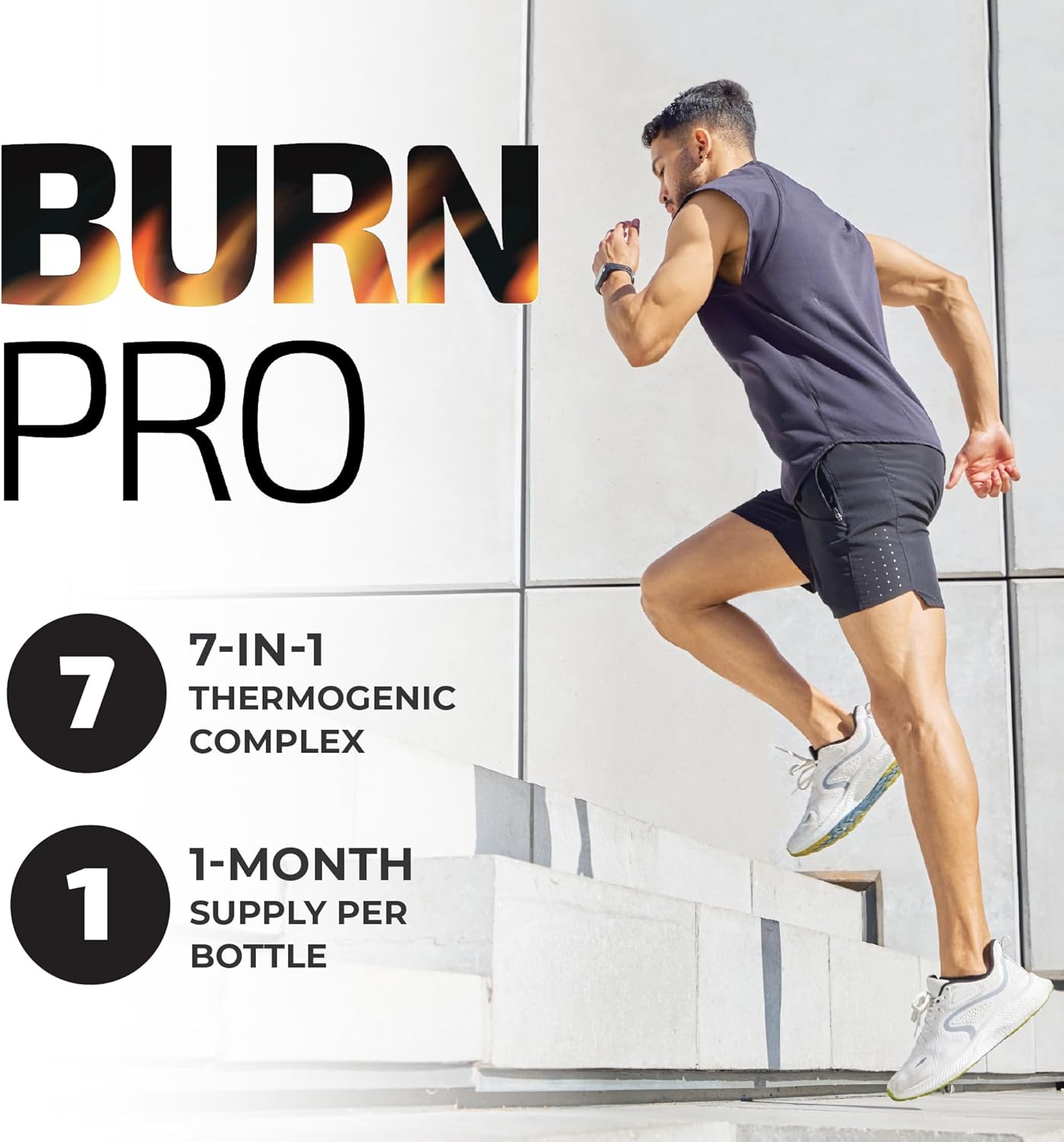 Nobi Nutrition Burn Pro 7-in-1 Thermogenic Metabolism Booster for Weight Management and Energy Support - 60ct