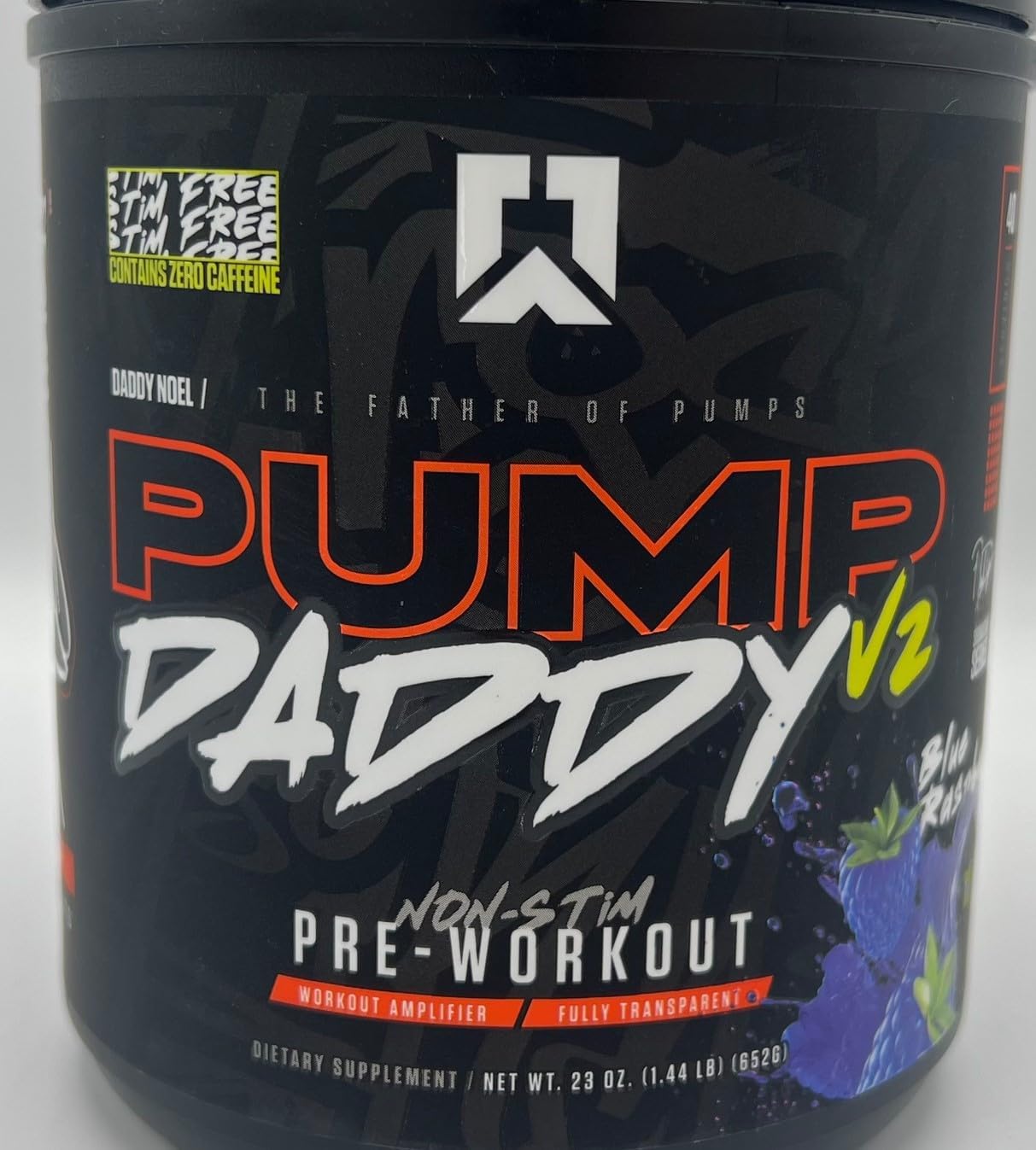 Noel Deyzel Non Stim Pre Workout Supplement | RYSE Signature Series Pump Daddy V2 | Citrulline, Beta Alanine, Creatine | 40 Servings (Blue Raspberry)