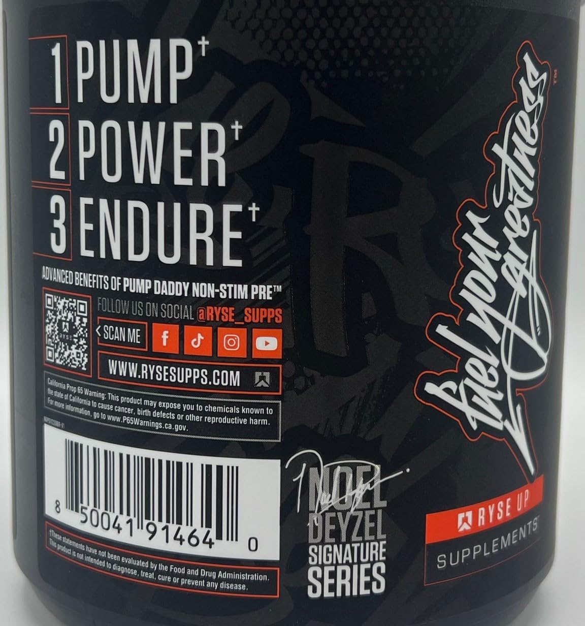 Noel Deyzel Non Stim Pre Workout Supplement | RYSE Signature Series Pump Daddy V2 | Citrulline, Beta Alanine, Creatine | 40 Servings (Blue Raspberry)