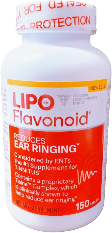 Non-Drowsy Bioflavonoid Plus Vitamin C Tinnitus Support Supplement - Inner Ear Health - 150 Caplets