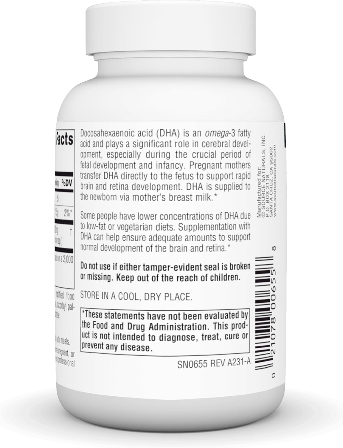 Non-Fish Omega-3 DHA Neuromins Supplement 200mg for Brain Health - 120 Softgels