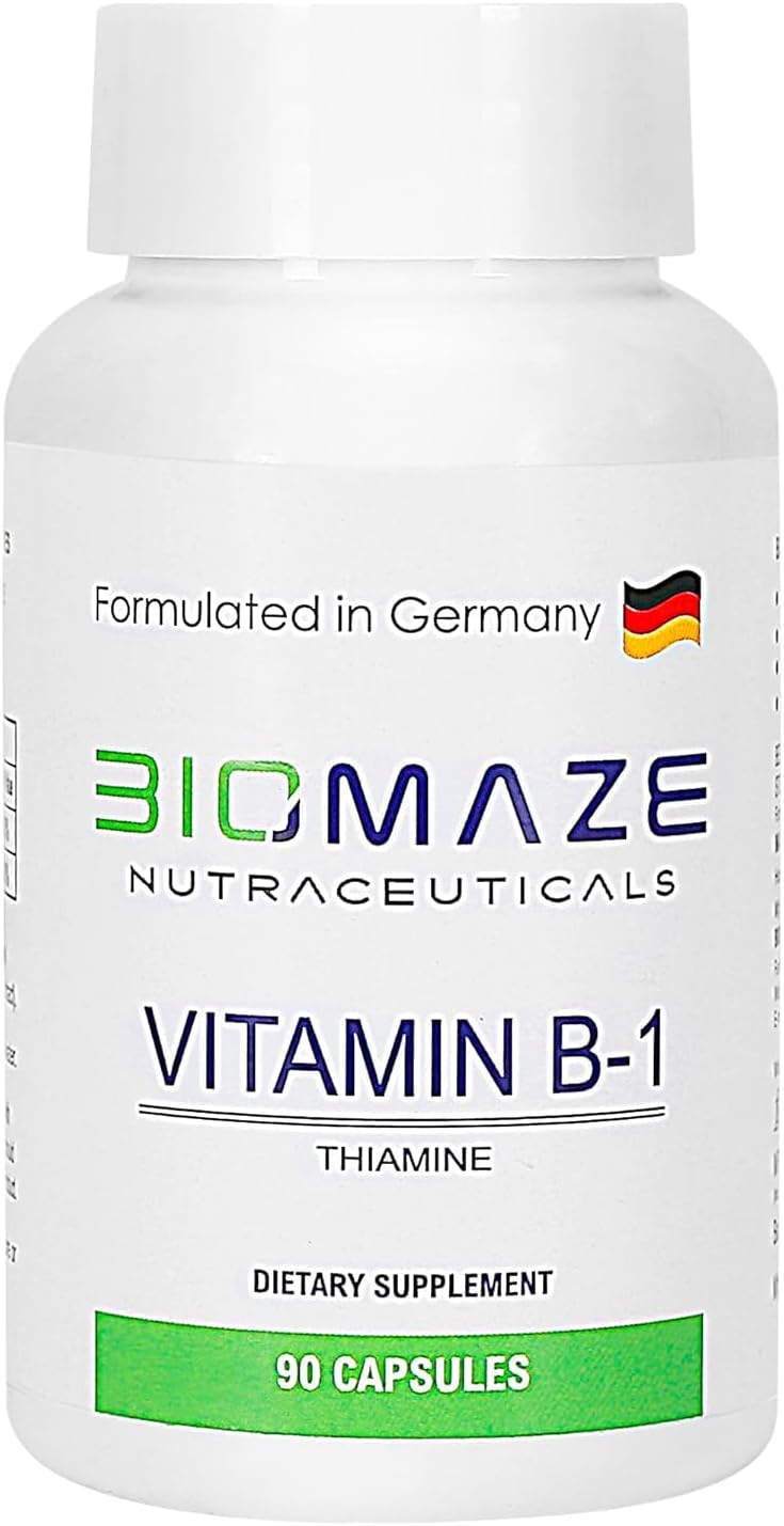 Non-GMO and Gluten Free Thiamin Supplement in 90 Capsules