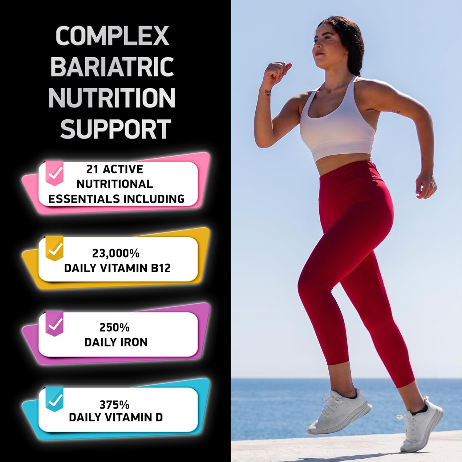 Non-GMO Bariatric Multivitamin with Iron - One a Day Post Gastric Bypass and Sleeve Vitamin for Men & Women - Gluten-Free, 30 Capsules