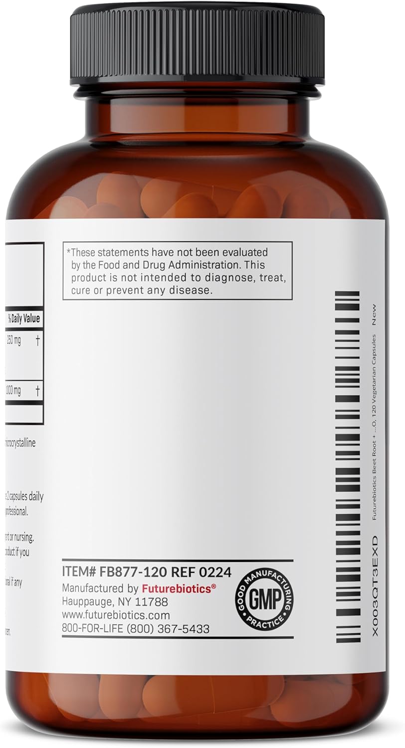 Non-GMO Beet Root + L-Arginine Supplement, 120 Vegetarian Capsules by Futurebiotics