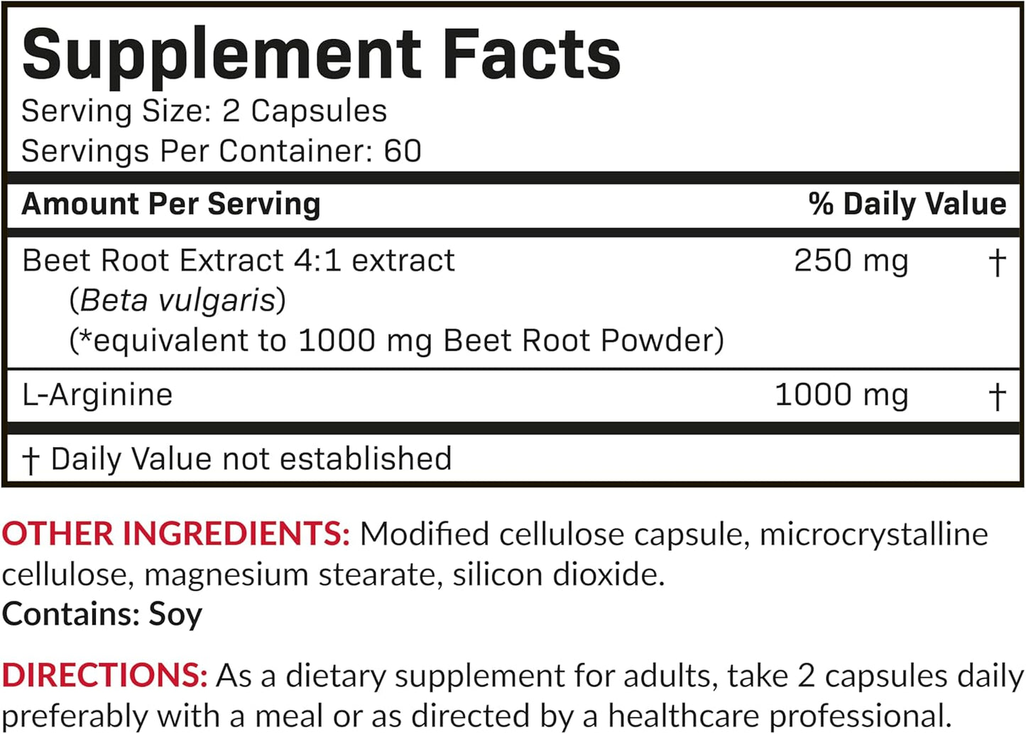 Non-GMO Beet Root + L-Arginine Supplement, 120 Vegetarian Capsules by Futurebiotics