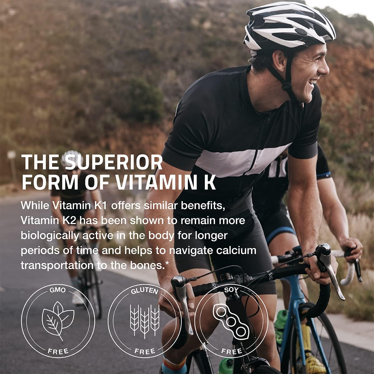 Non-GMO Bronson Vitamin K2 MK-7 Menaquinone Supplement 100 mcg - 120 Capsules