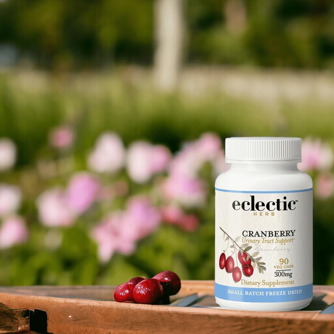 Non-GMO Cranberry Capsules for Urinary Tract Health - 90 Count (300mg) | Raw Freeze-Dried by ECLECTIC INSTITUTE