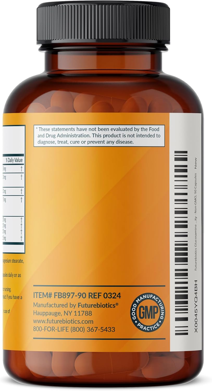 Non-GMO Glucosamine Chondroitin Turmeric & MSM Joint Formula - 90 Capsules, Enhances Joint Health & Mobility