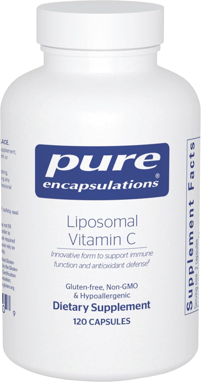 Non-GMO Liposomal Vitamin C Capsules for Daily Immune Support & Antioxidant Nourishment - 120 Count