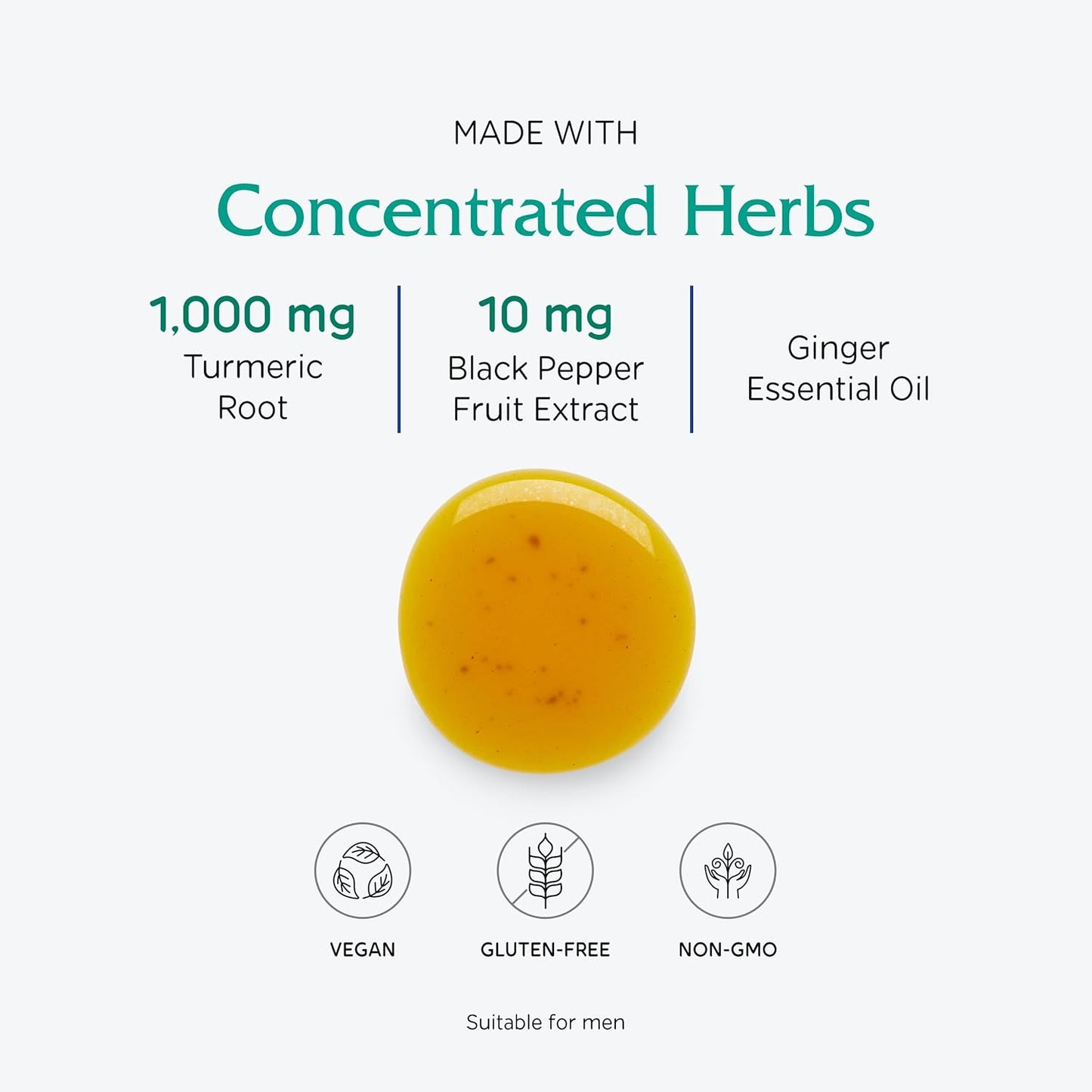 Non-GMO Liquid Turmeric Curcumin Supplement 1000 mg with Black Pepper and Ginger - Antioxidant, Vegan, Gluten Free - 4 oz