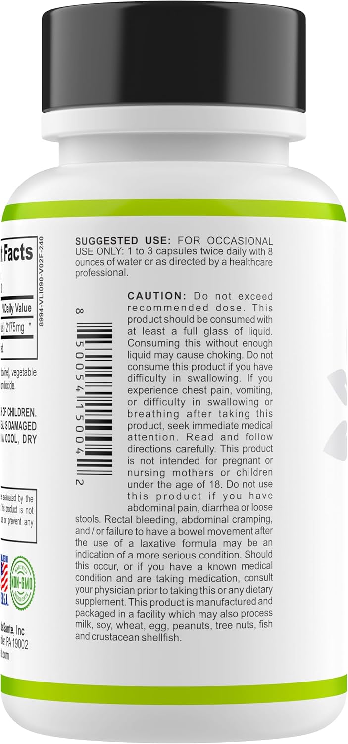 Non-GMO Low FODMAP Fiber Supplement Capsules by Casa de Sante