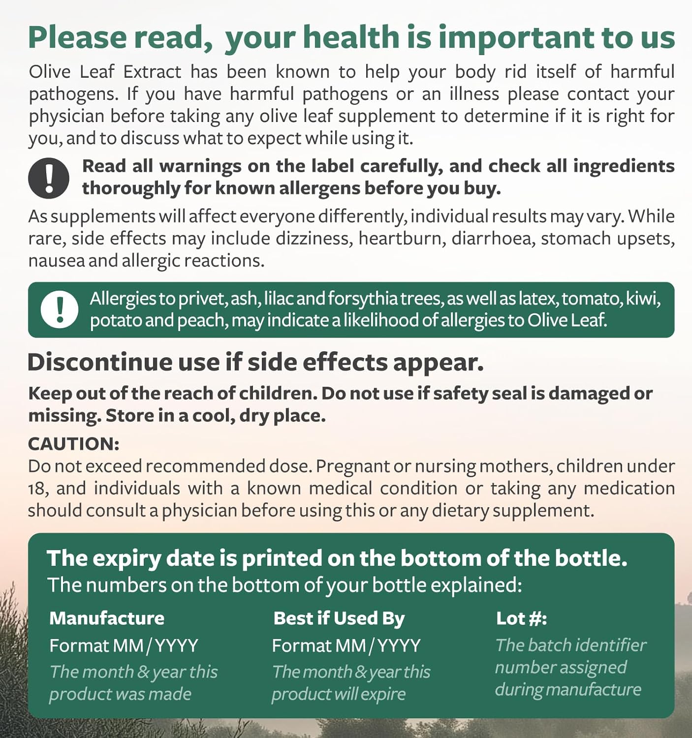 Non-GMO Olive Leaf Extract Super Strength Supplement - 750mg - Immune Support, Skin Health, Antioxidants - Vegetarian Capsules - 120 Count