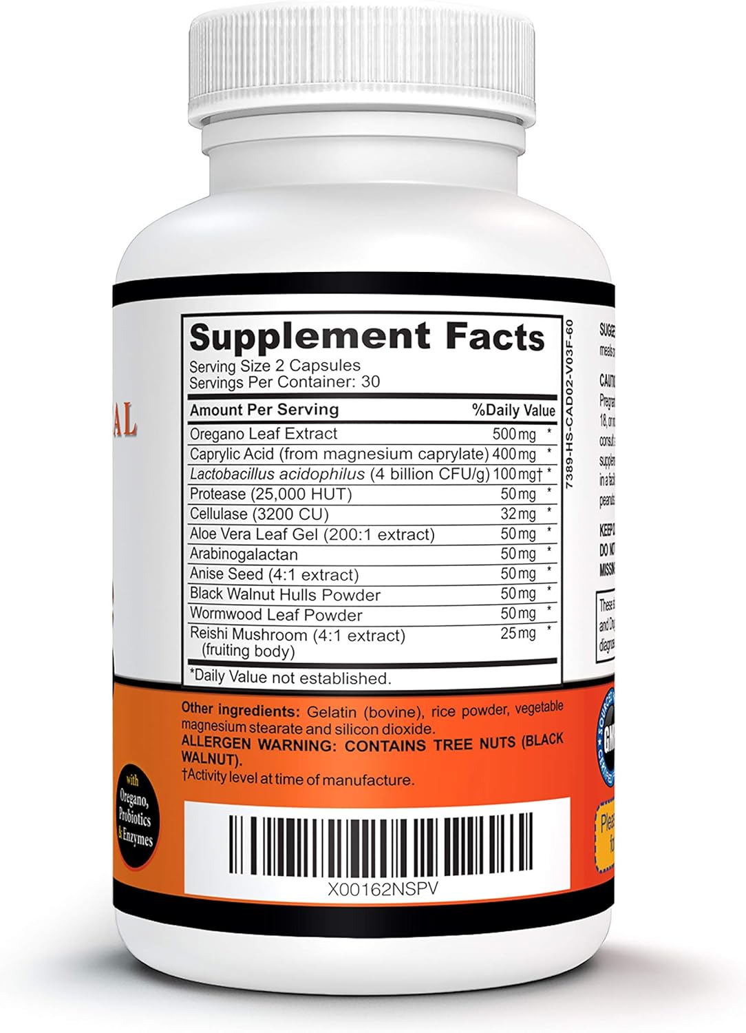 Non-GMO Oral Detox Medicine for Adults - Natural White Tongue Treatment - 60 Capsules for Oral Overgrowth Support