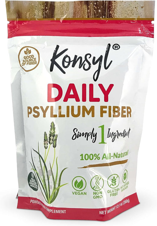 Non-GMO Psyllium Fiber Powder 360g - Vegan Keto-Friendly Supplement for Digestive Health