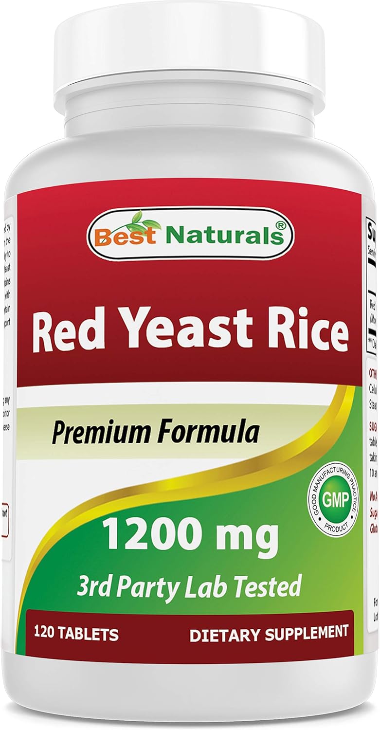 Non-GMO Red Yeast Rice 1200mg - 120 Tablets, Citrinin Free & Non-Irradiated - Top Quality Supplement