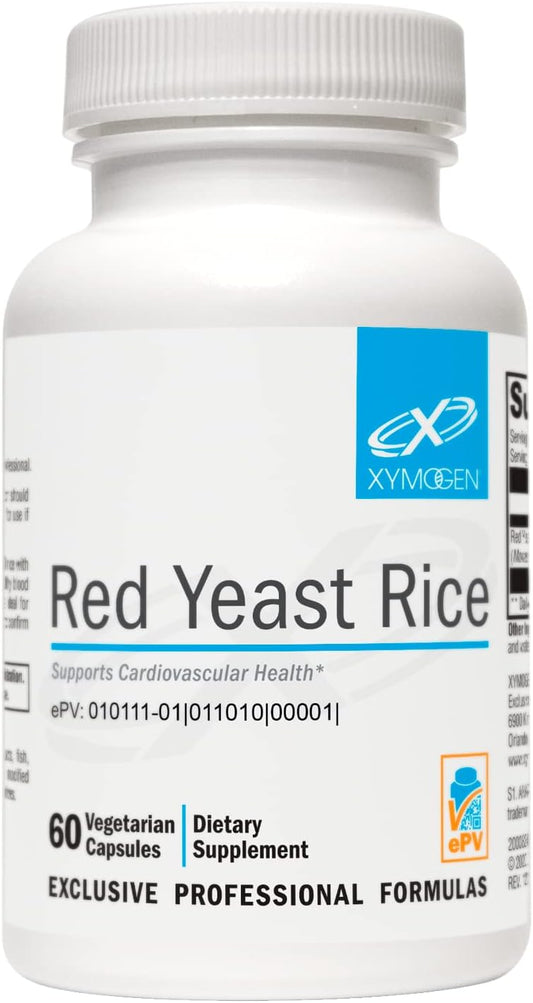 Non-GMO Red Yeast Rice Supplement for Cardiovascular Support - Maintain Healthy Blood Lipid & Cholesterol Levels - Citrinin-Free (60 Capsules)