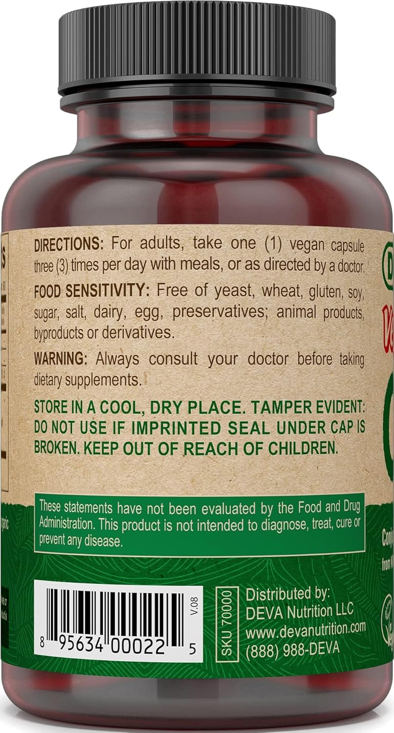 Non-GMO Safflower Oil CLA Supplements by DEVA Vegan Vitamins - 90 Capsules