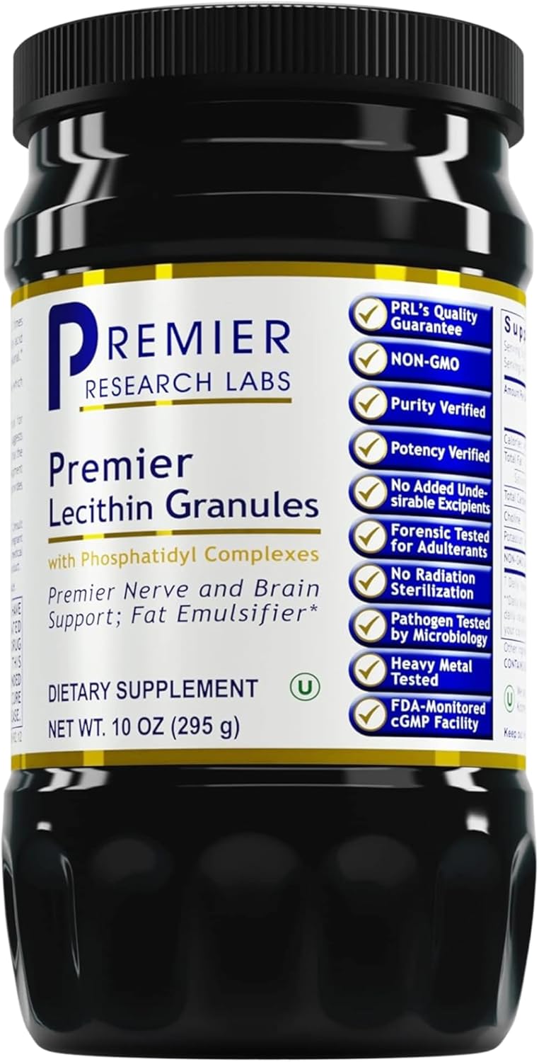 Non GMO Soy Lecithin Granules for Baking - Brain & Nerve Support Supplement - 10 oz