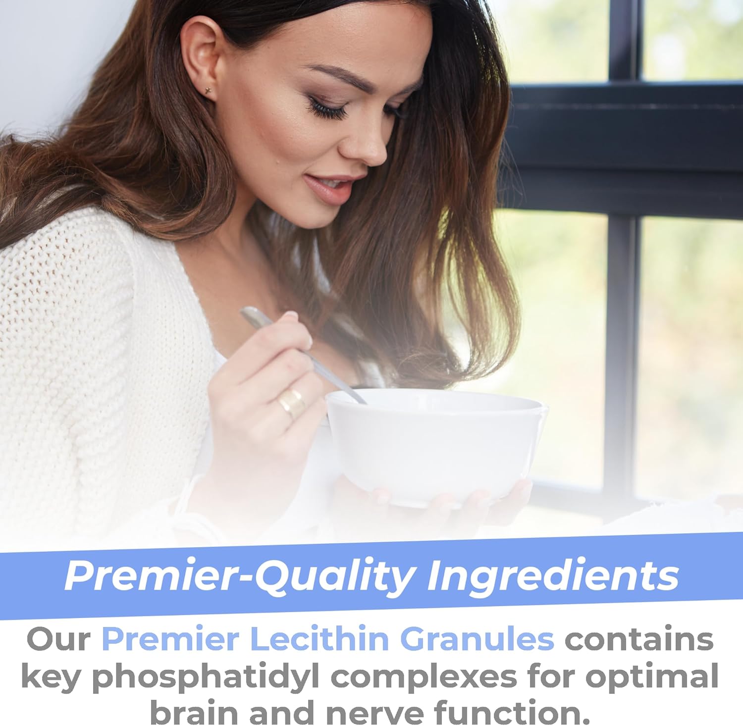 Non GMO Soy Lecithin Granules for Baking - Brain & Nerve Support Supplement - 10 oz