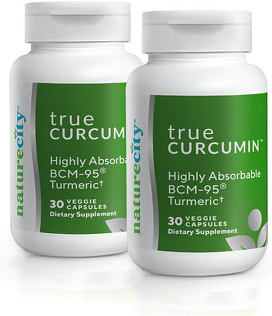 Non-GMO True-Curcumin Turmeric Supplement Capsules for Joint Support with Up to 700% Increased Absorption - 60 Day Supply