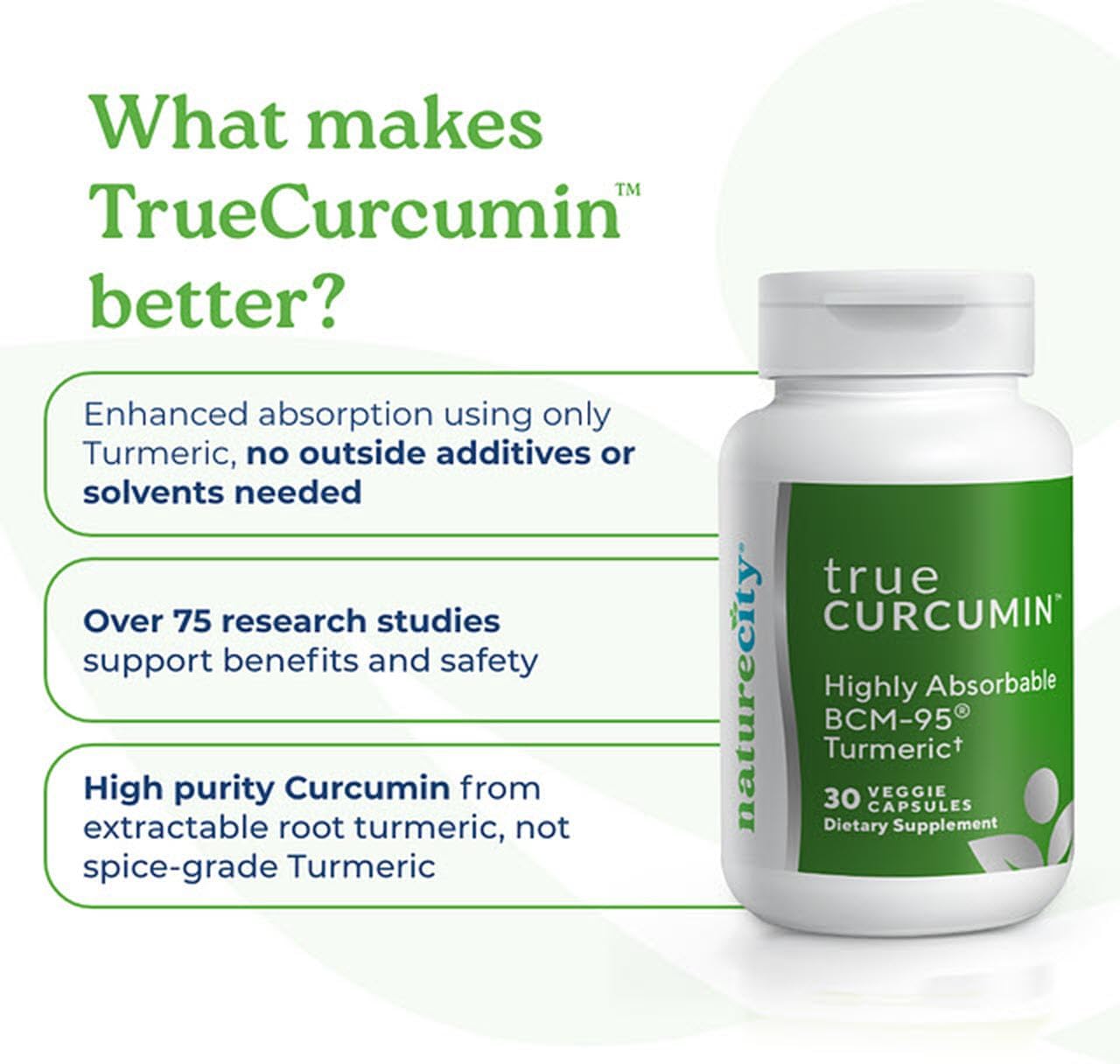 Non-GMO True-Curcumin Turmeric Supplement Capsules for Joint Support with Up to 700% Increased Absorption - 60 Day Supply
