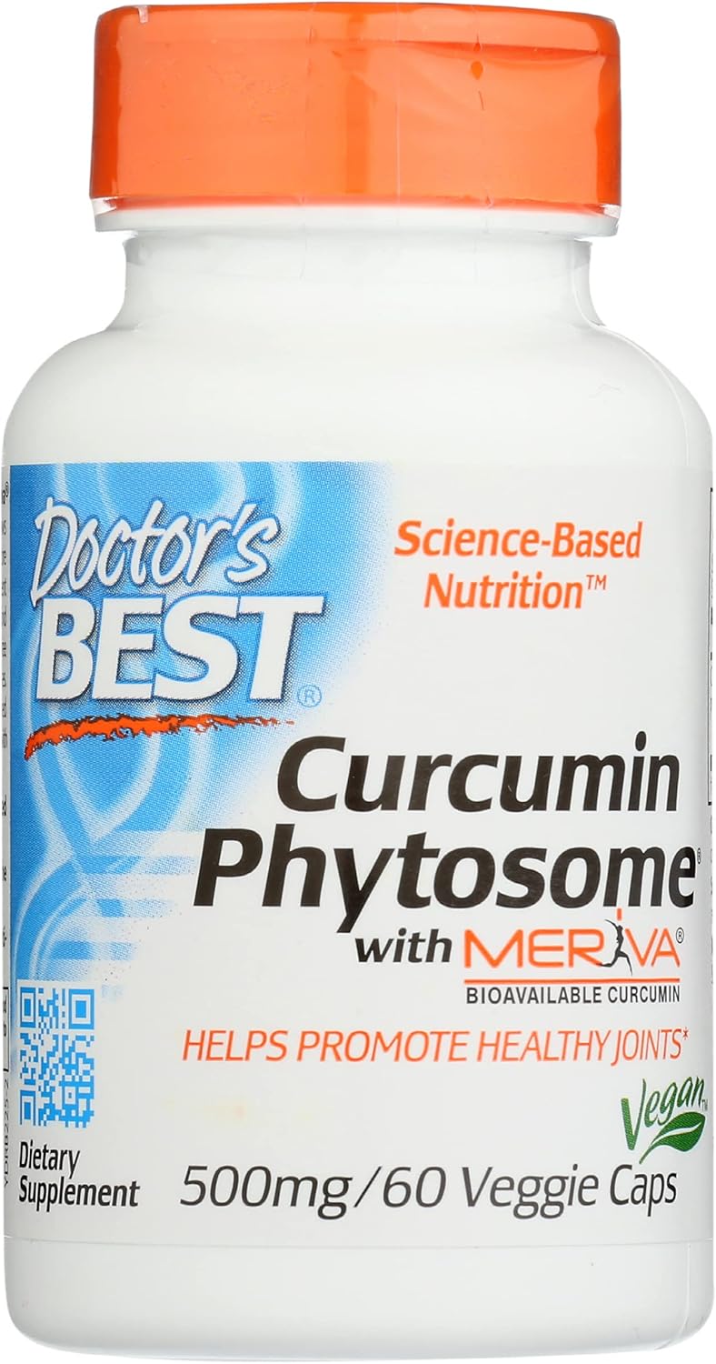 Non-GMO Vegan Curcumin Phytosome with Meriva by Doctor's Best - 60 Veggie Capsules
