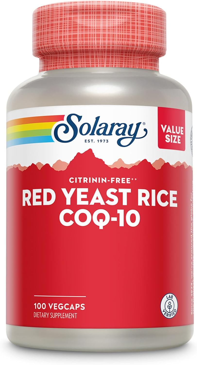 Non-Irradiated Red Yeast Rice with CoQ10 & Niacin - Citrinin Free - 60-Day Guarantee - Lab Verified - 100 Servings