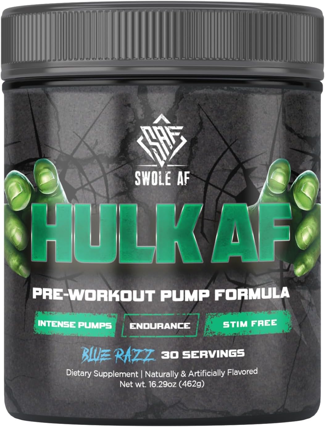 Non-Stimulant Pre-Workout Pump Formula for Improved Circulation and Muscular Power Output - Blue Razz Flavor