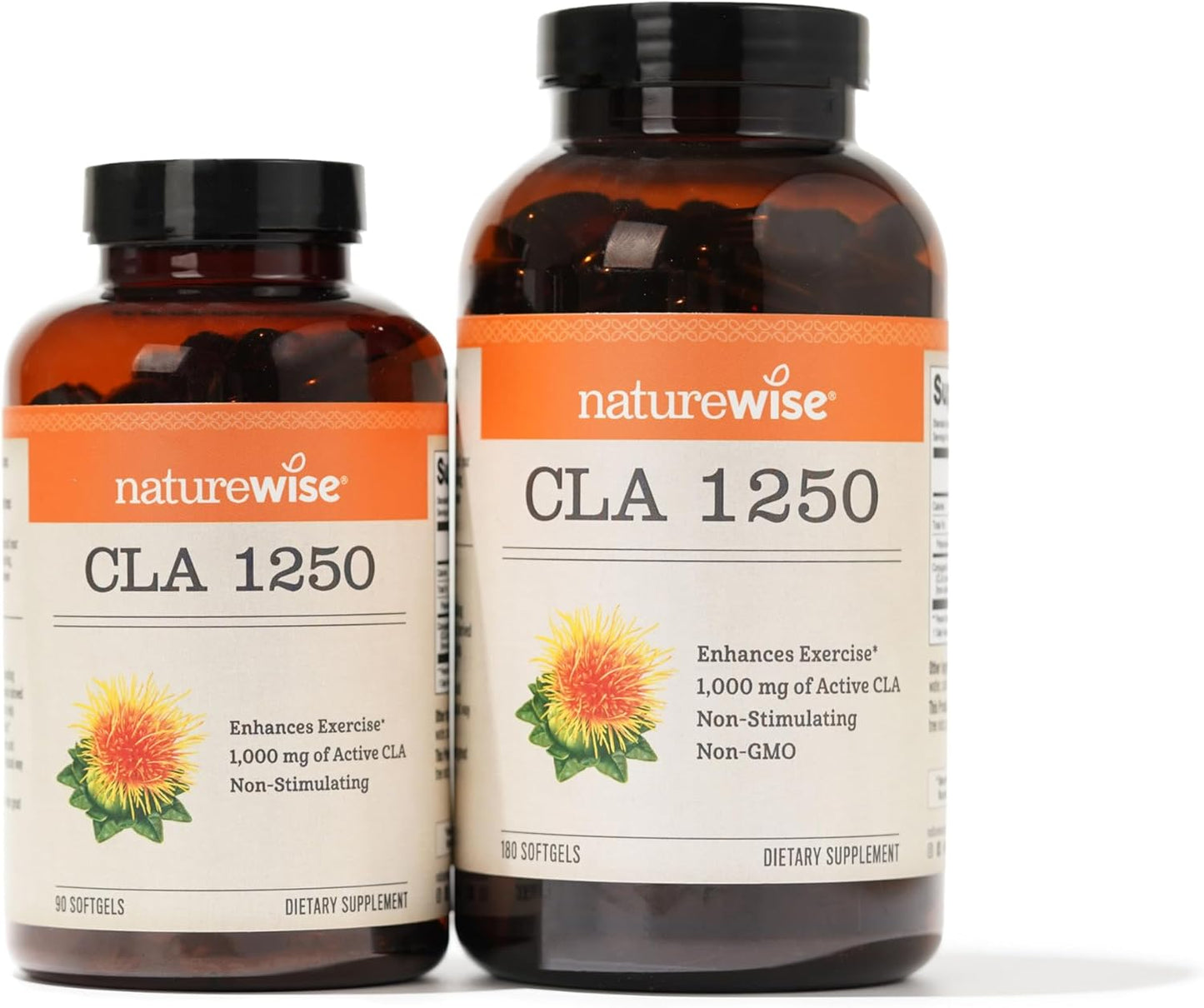 Non-Stimulating CLA 1250 Supplement for Weight Support - 90 Softgels, Non-GMO, Gluten Free - Ideal for Men and Women to Reach Fitness Goals