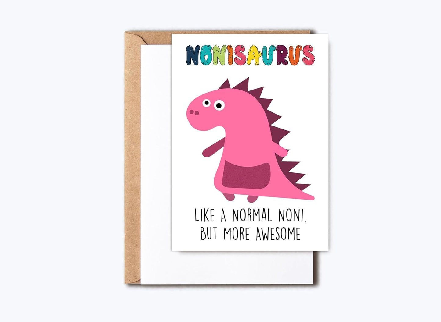 Nonisaurus Dinosaur Birthday Card for Noni - Happy Birthday & Mother's Day Greeting Card