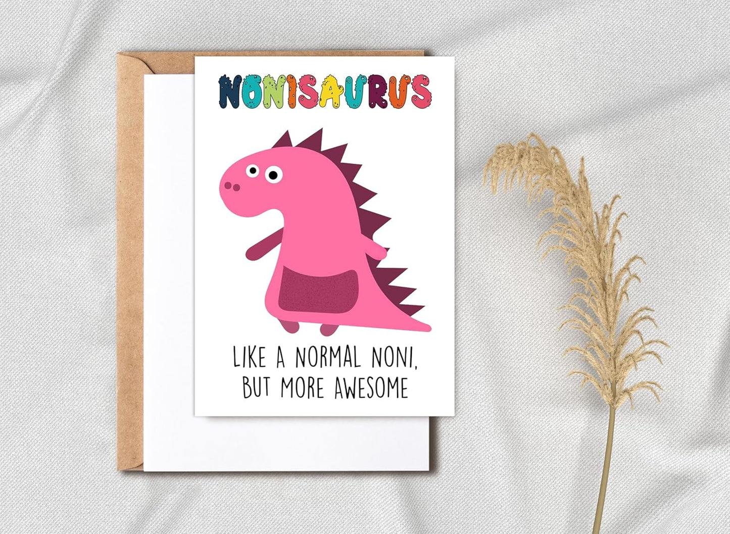 Nonisaurus Dinosaur Birthday Card for Noni - Happy Birthday & Mother's Day Greeting Card