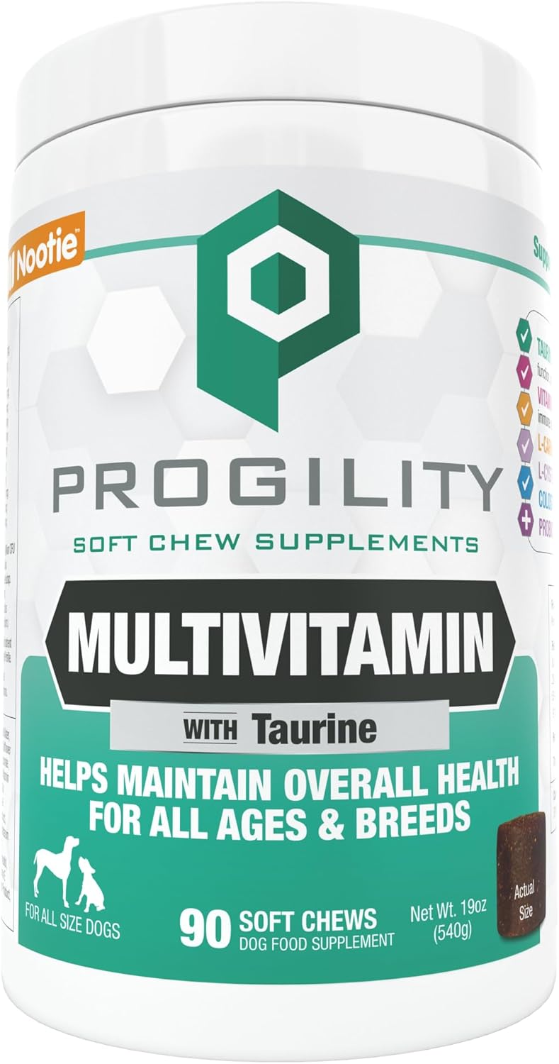 Nootie Progility Multivitamin Soft Chews for Dogs with Taurine - 90 Chews