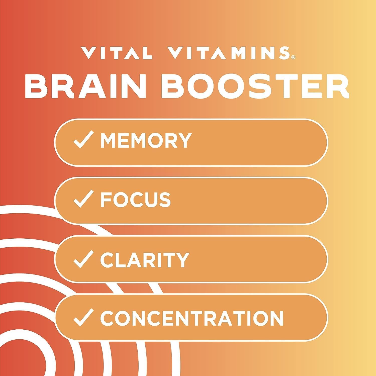 Nootropic Brain Supplement with Ginkgo Biloba & Rhodiola Extract - Boost Memory, Focus, Clarity, Energy - 30 Capsules