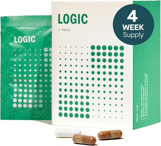 Nootropic Brain Support Supplement for Deep Thinking, Memory, and Focus - Gingko Biloba, Bacopa Monnieri, L-Theanine - 1 Month Supply